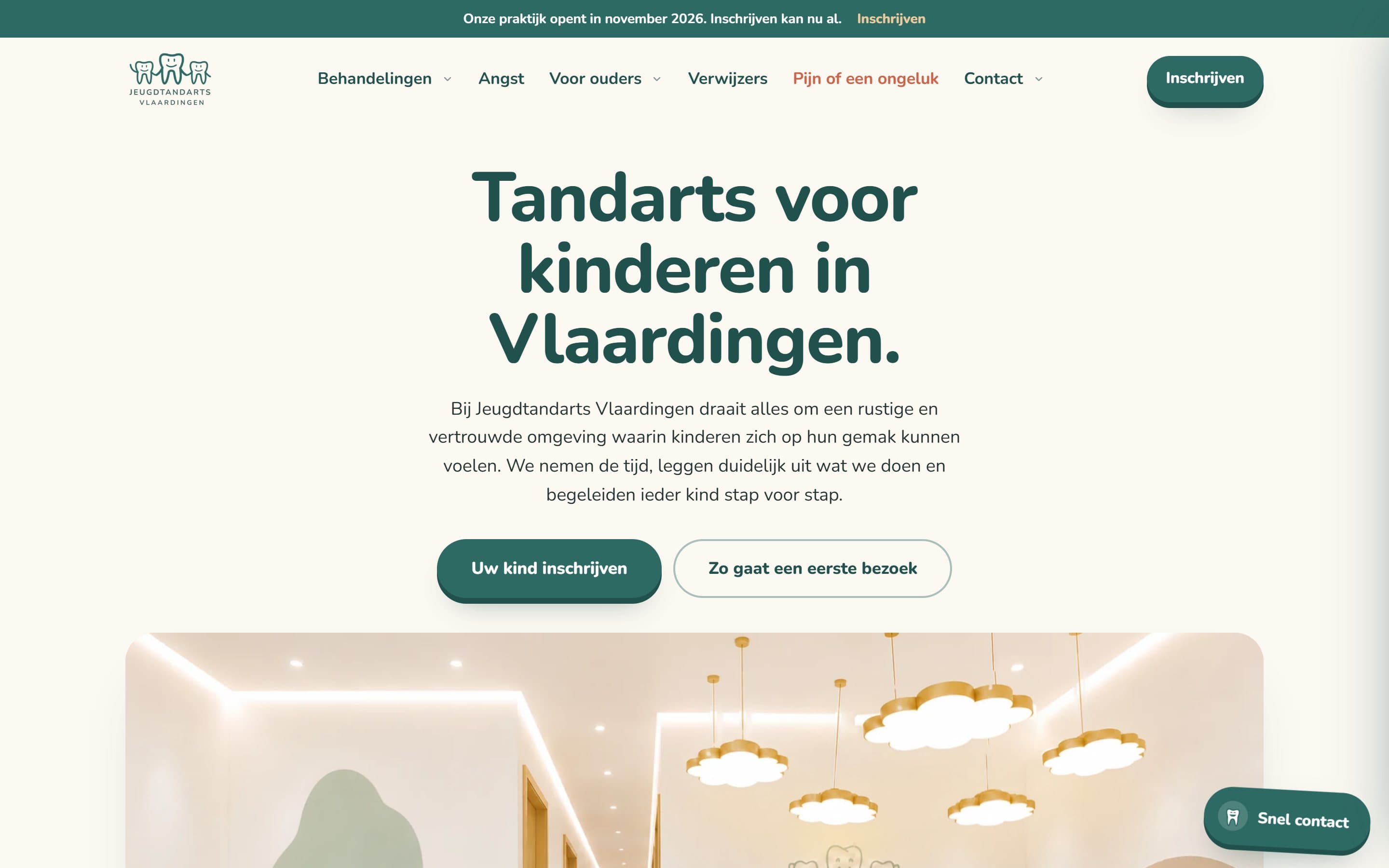 De website van Jeugdtandarts Vlaardingen