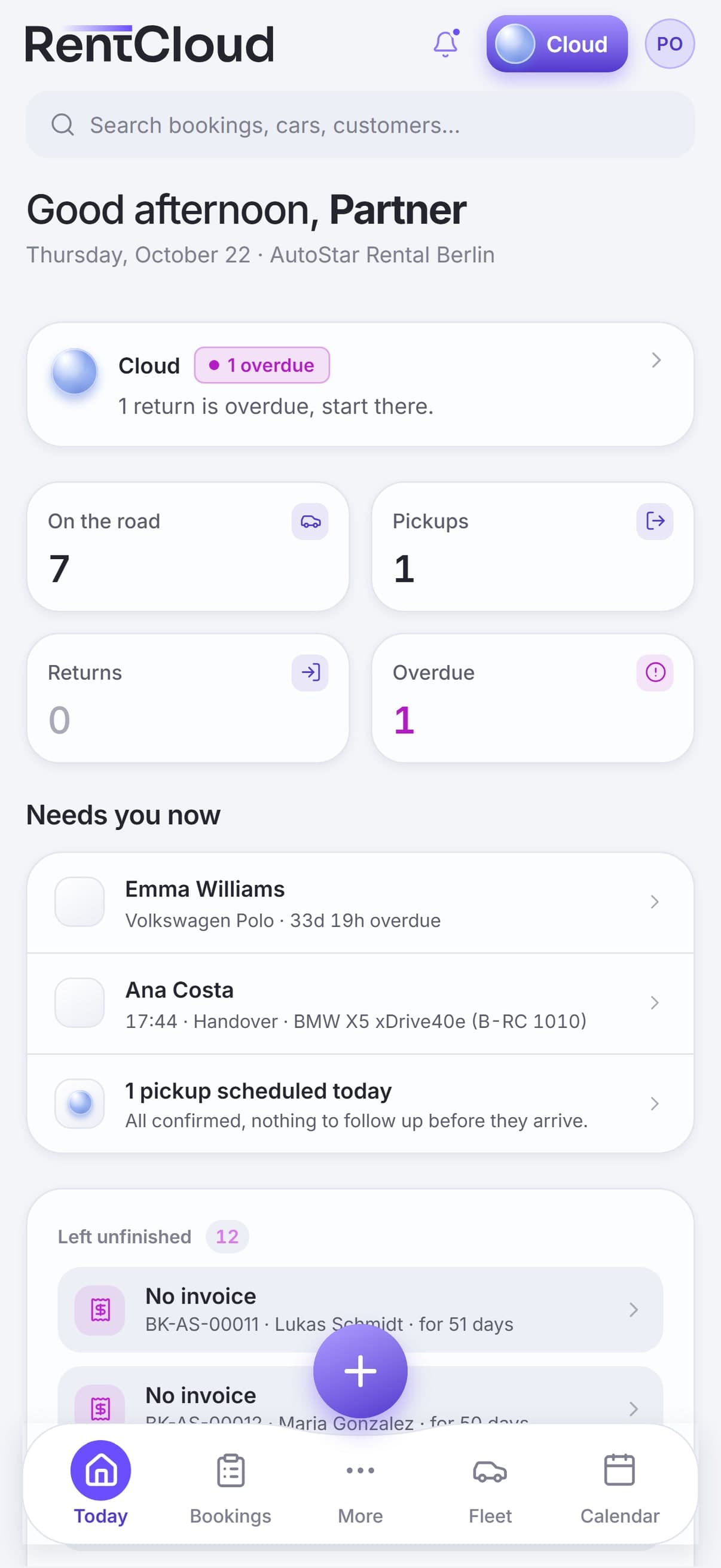 De app van RentCloud